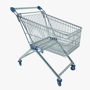 supermarket trolley 3d model