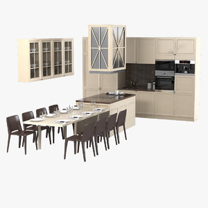 3d castagna kitchen furniture set