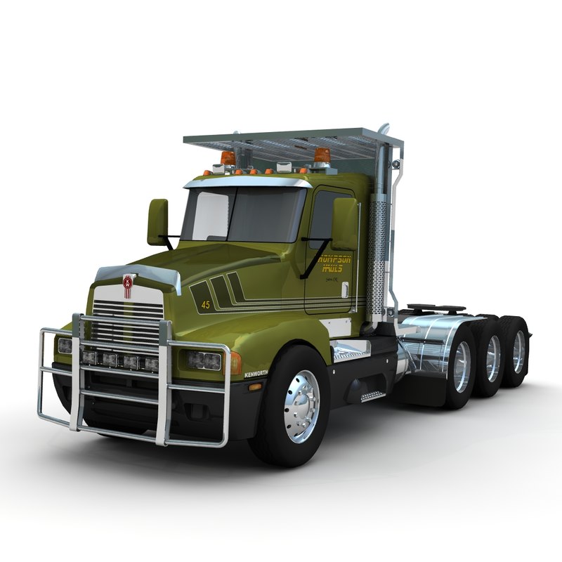 t600 logging  truck  3d model 