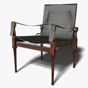 3d model of authentic campaign chair