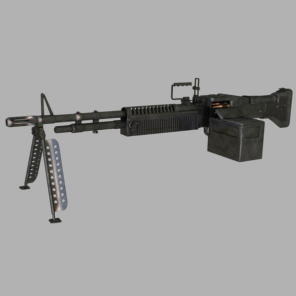 M60機関銃3dモデル Turbosquid