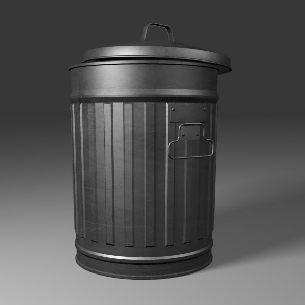 trash bin 3d max