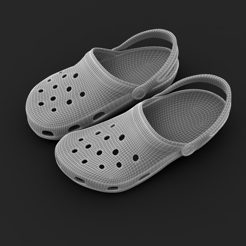 3d crocs shoes sandals clogs model