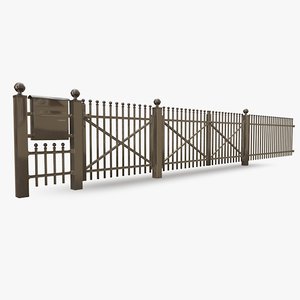 3ds max palisade fence
