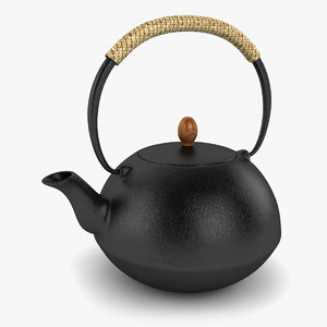 iron tea kettle 3d model