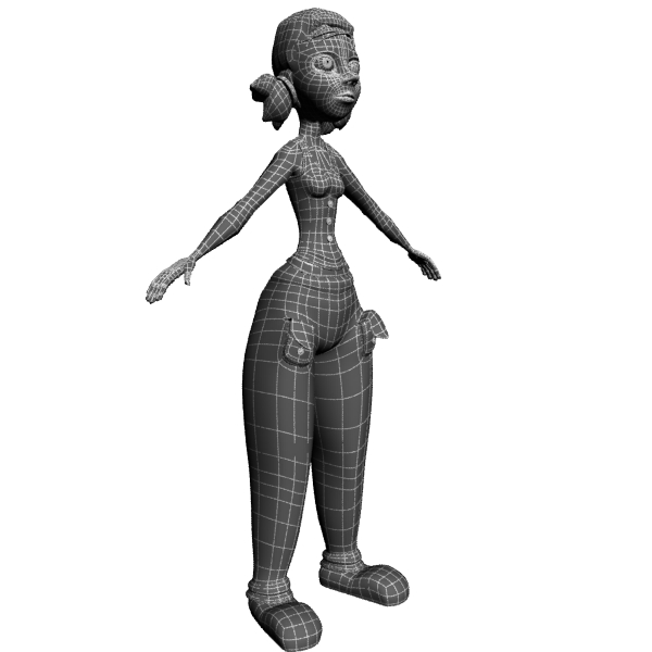 3d model of woman girl female