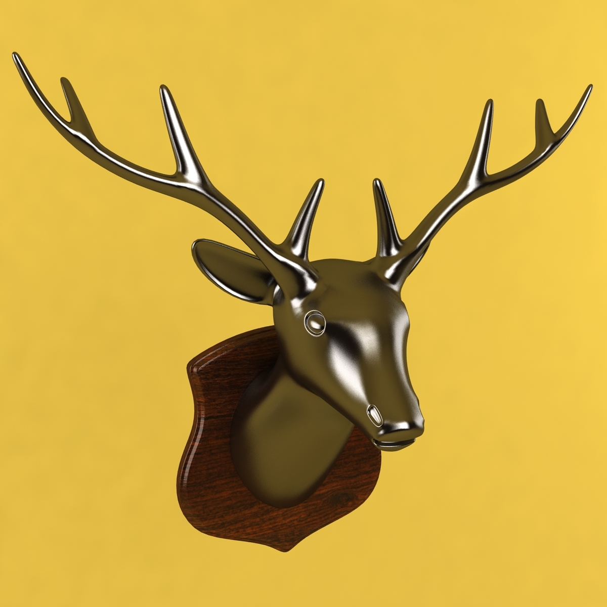 3d deer head sculpture