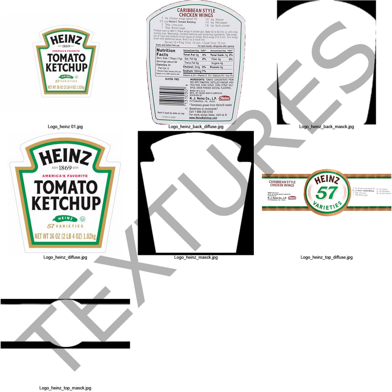 ketchup bottle heinz 3d max