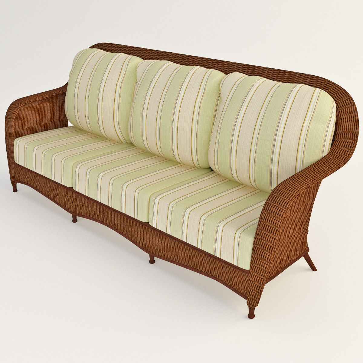 outdoor rattan sofa interior 3d model