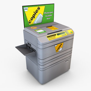 3d model retail photocopier -