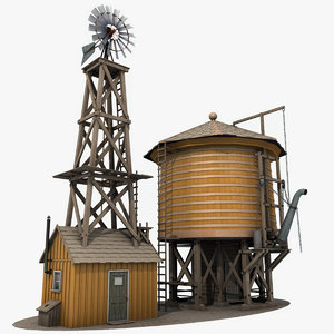 3ds max windmill water tower