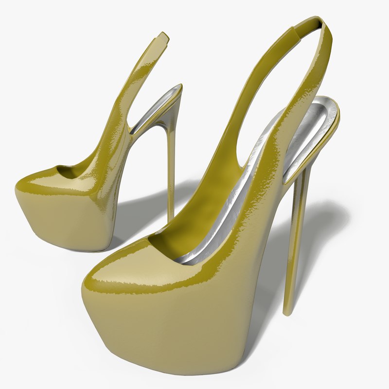 3d heels slingback shoes model