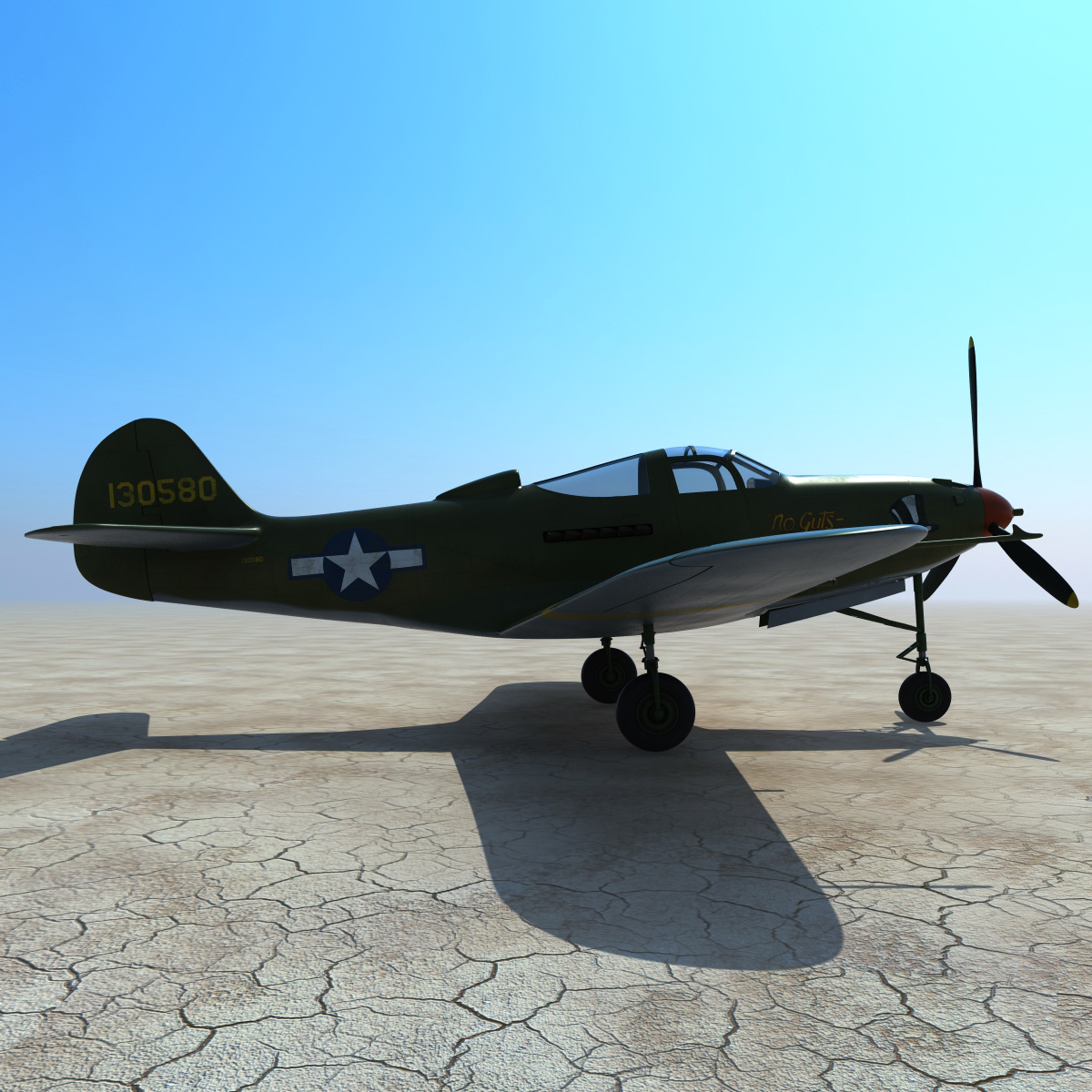 戰鬥機貝爾p-39 airacobra3d模型