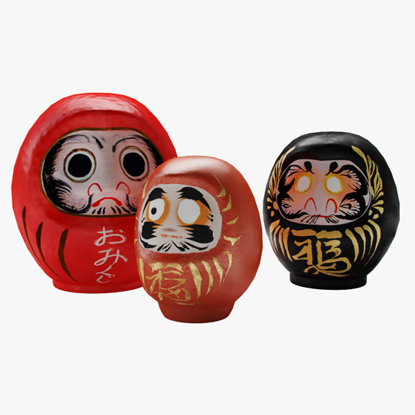 gold daruma doll