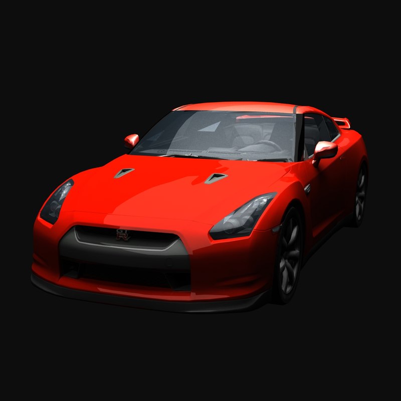 3d car model nissan gtr