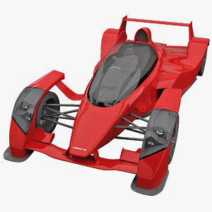 realistic supercar caparo t1 3d model