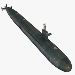 3d max uss florida ssgn-728 submarine