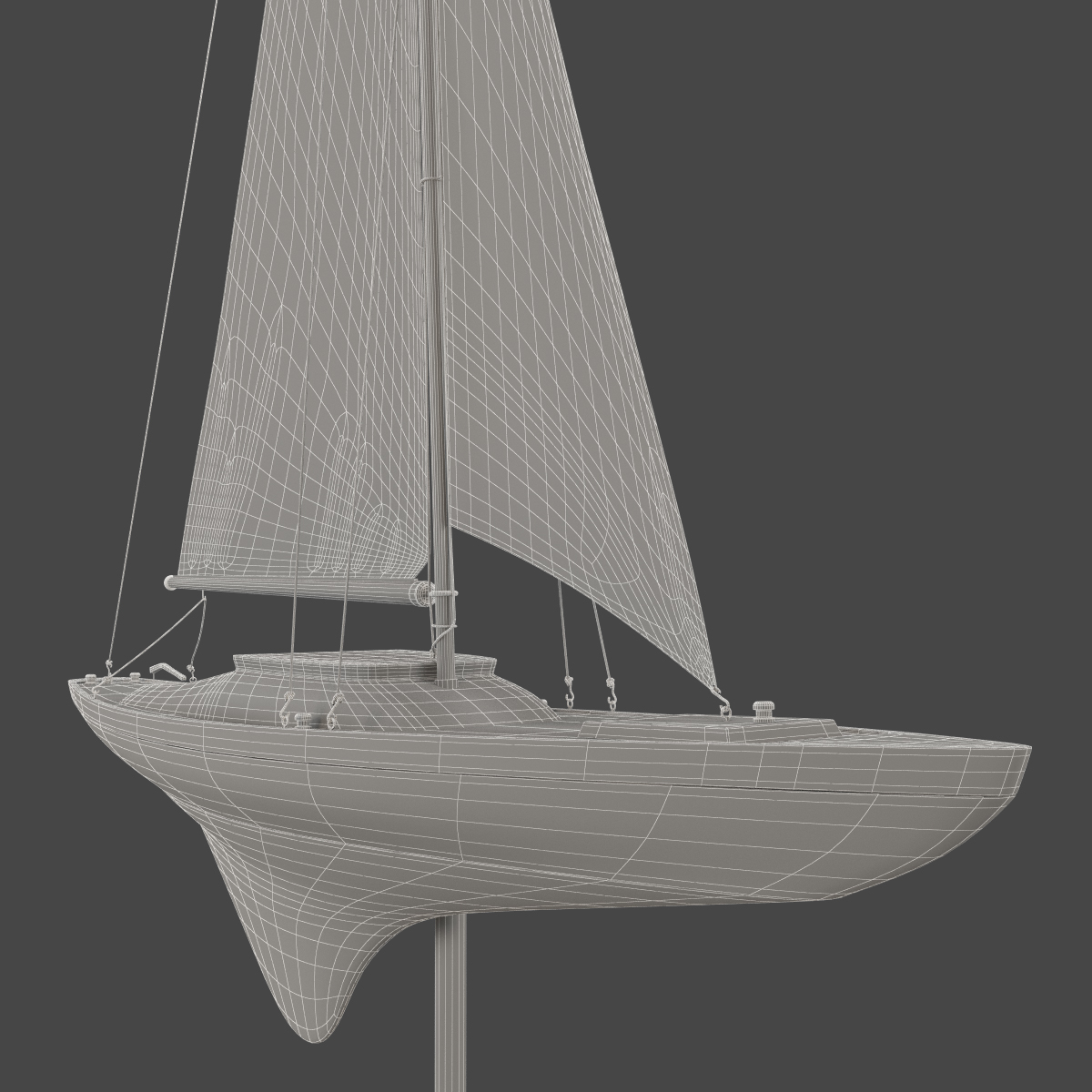 sailboat yacht decoration 3d 3ds