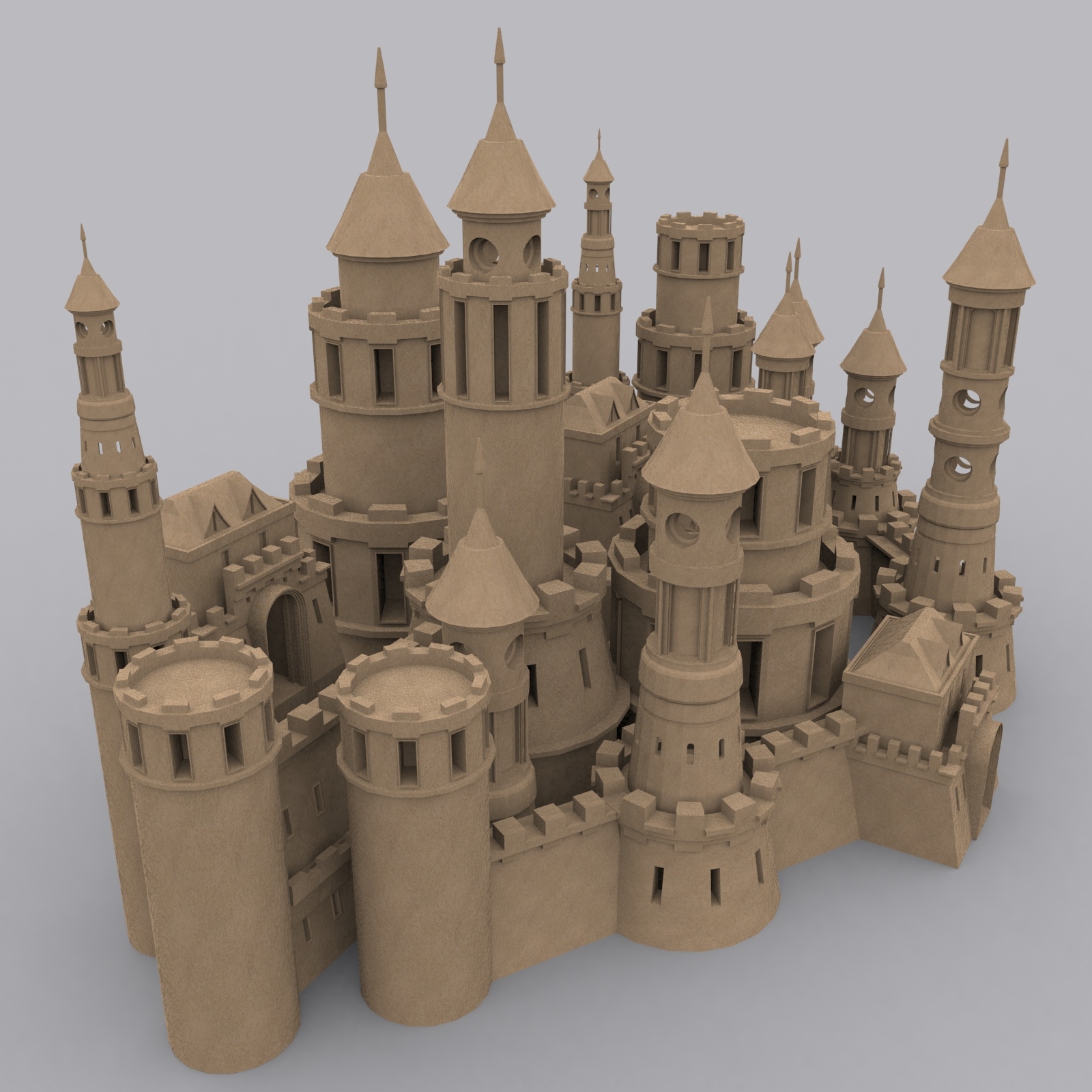 3d model castle medieval