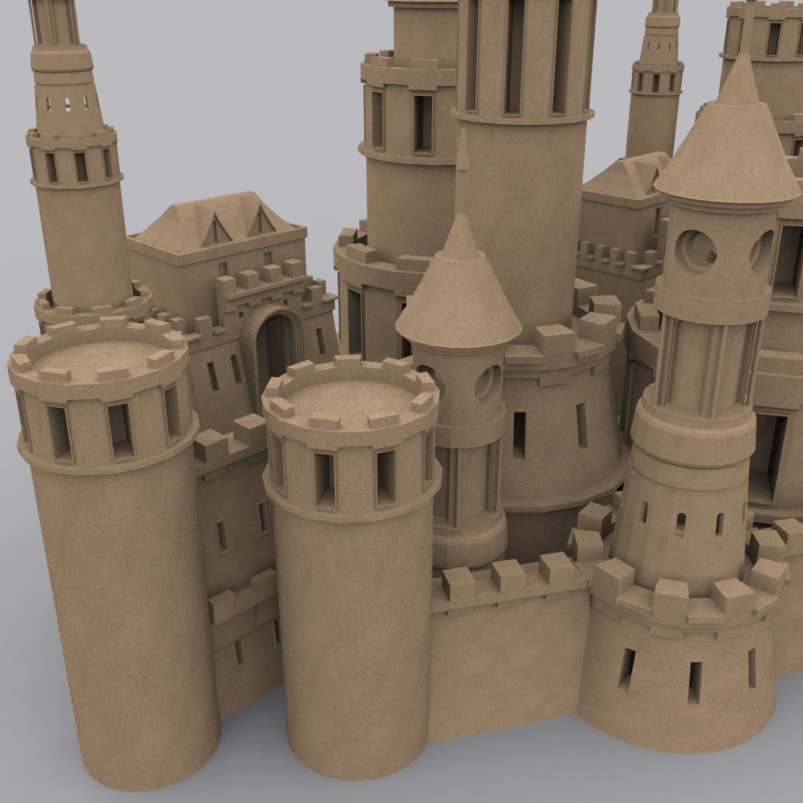 3d model castle medieval