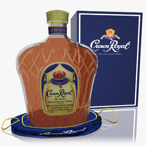 crown royal whisky set 3d model