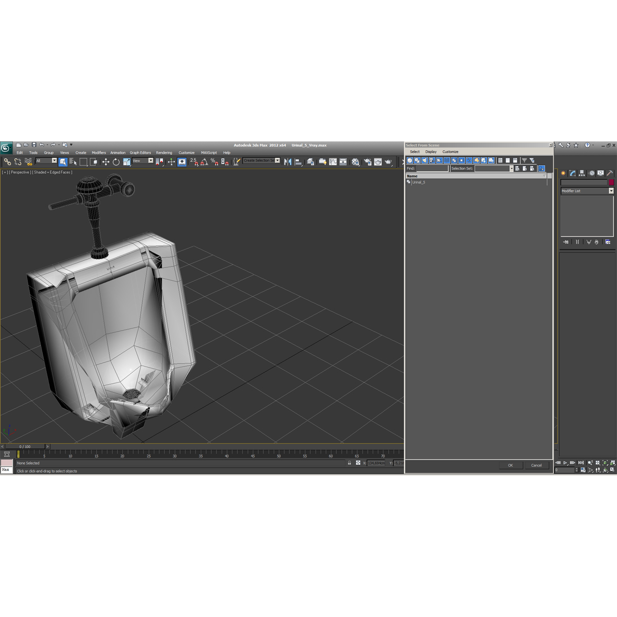 3d model urinal 5