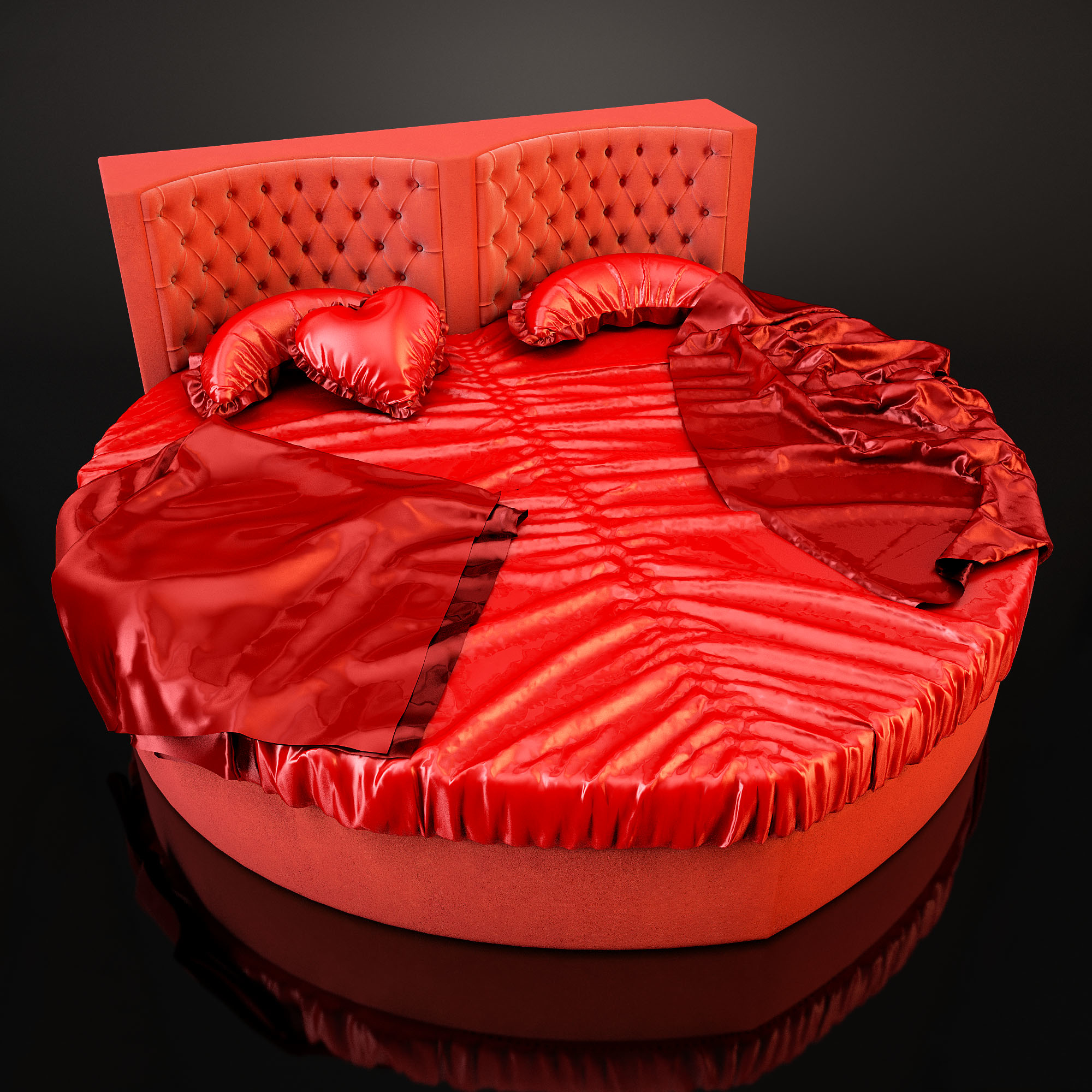 3ds Max Heart Bed