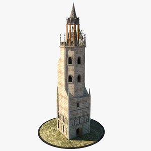 3d medieval belfry model