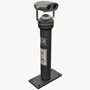 3d model coin operated telescope 2