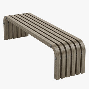 3d model elegant bench