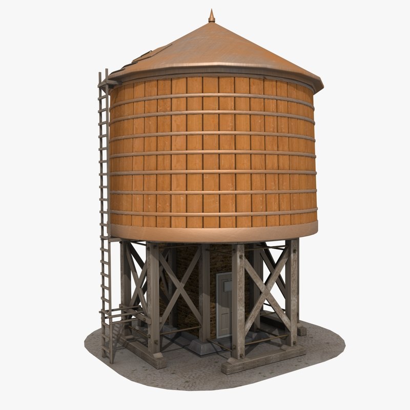 3dsmax rooftop water tank