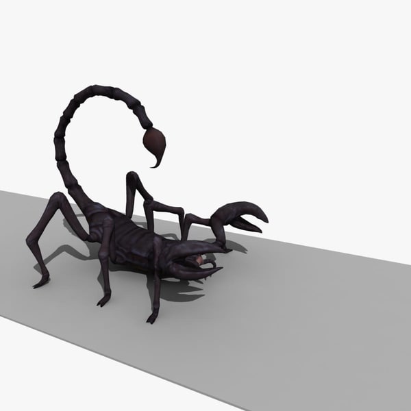 3d ma black scorpion animations