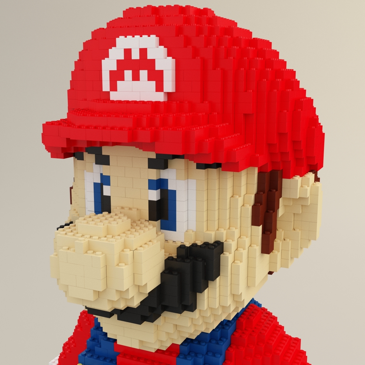 c4d lego mario modelled