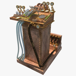 3d steampunk computer