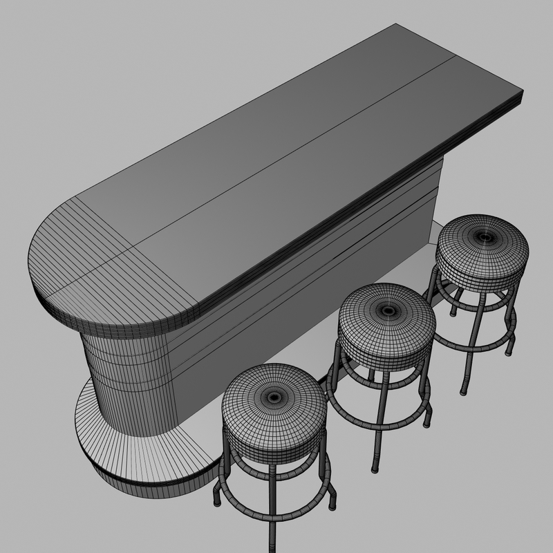 bar furniture 3d model