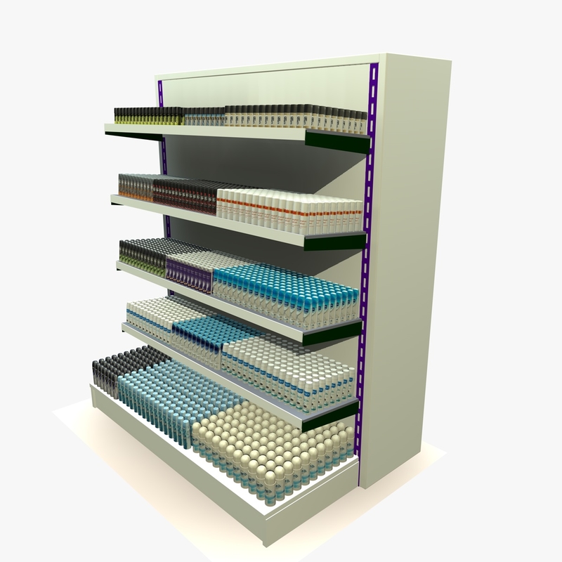 deodorant shopping shelf 3d model