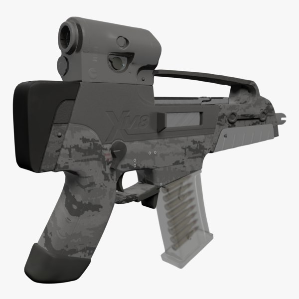 3d xm25 grenade launcher model
