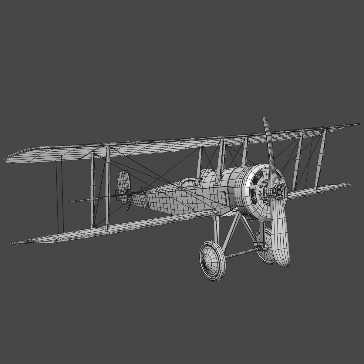 3d historic airplane