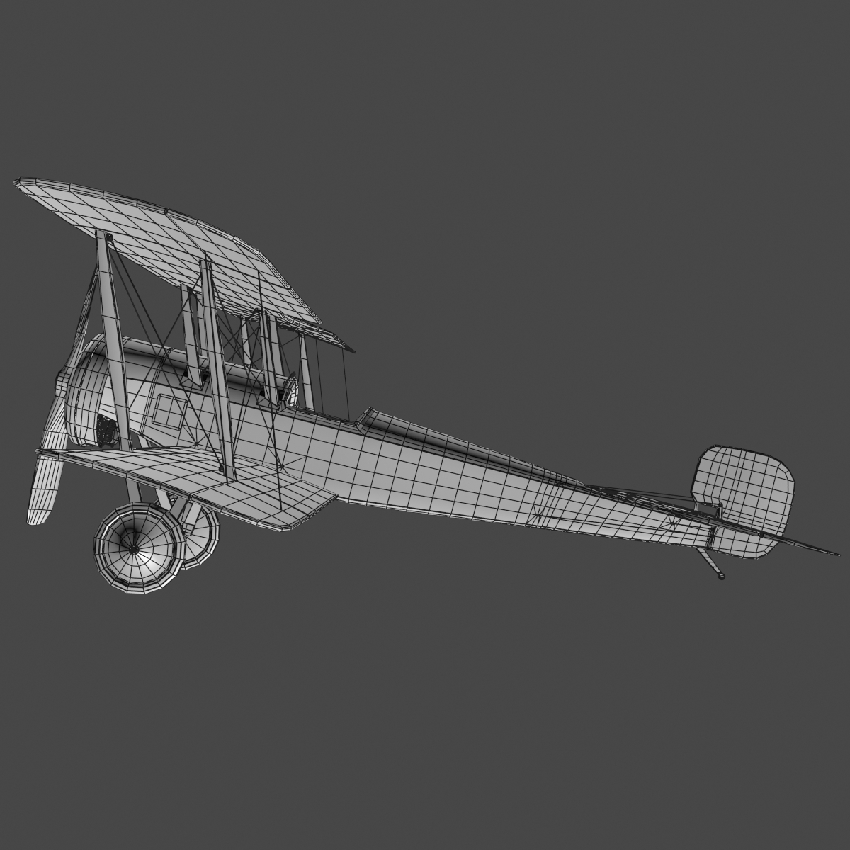 3d historic airplane