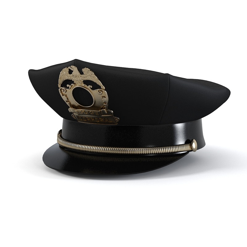 3d police hat model