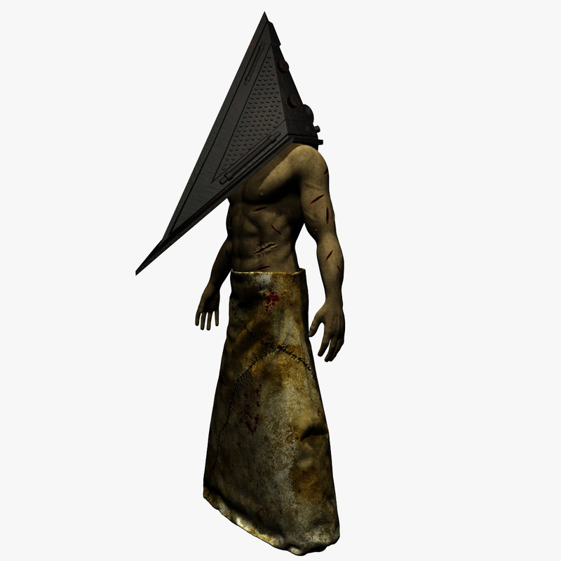 3d model scene pyramid head