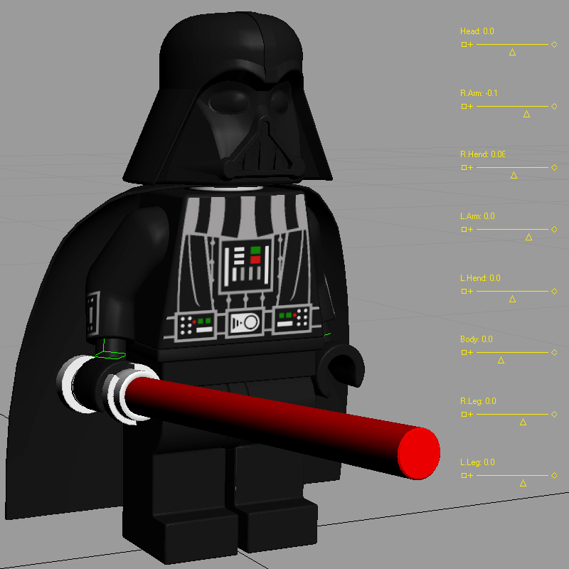 lego darth vader 3d model