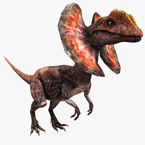 dilophosaurus rigged 3d ma