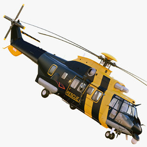 eurocopter as332l2 super puma 3d model