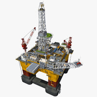 3d oil rig platform