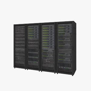 server racks - ibm 3d model
