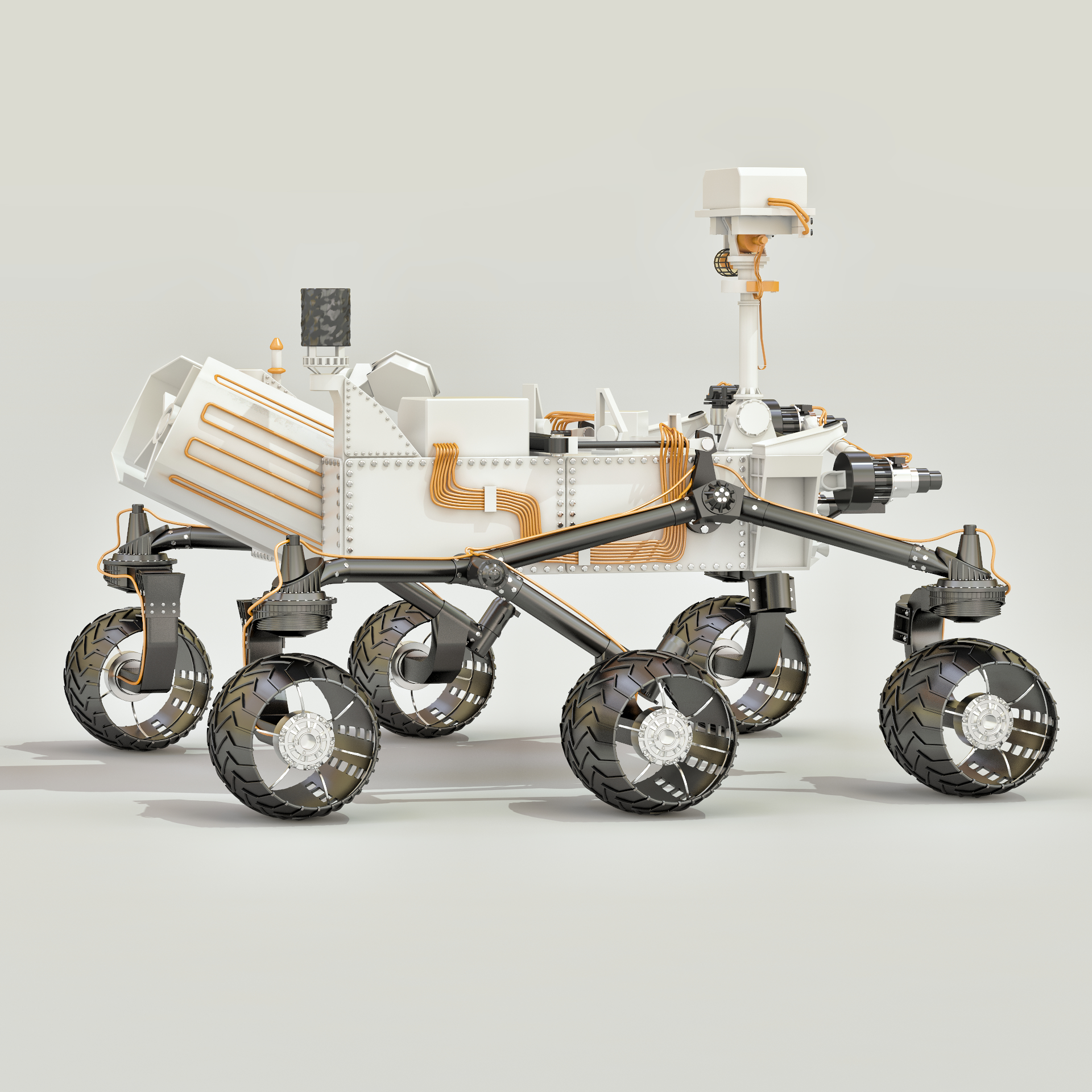 nasa mars rover curiosity 3d model