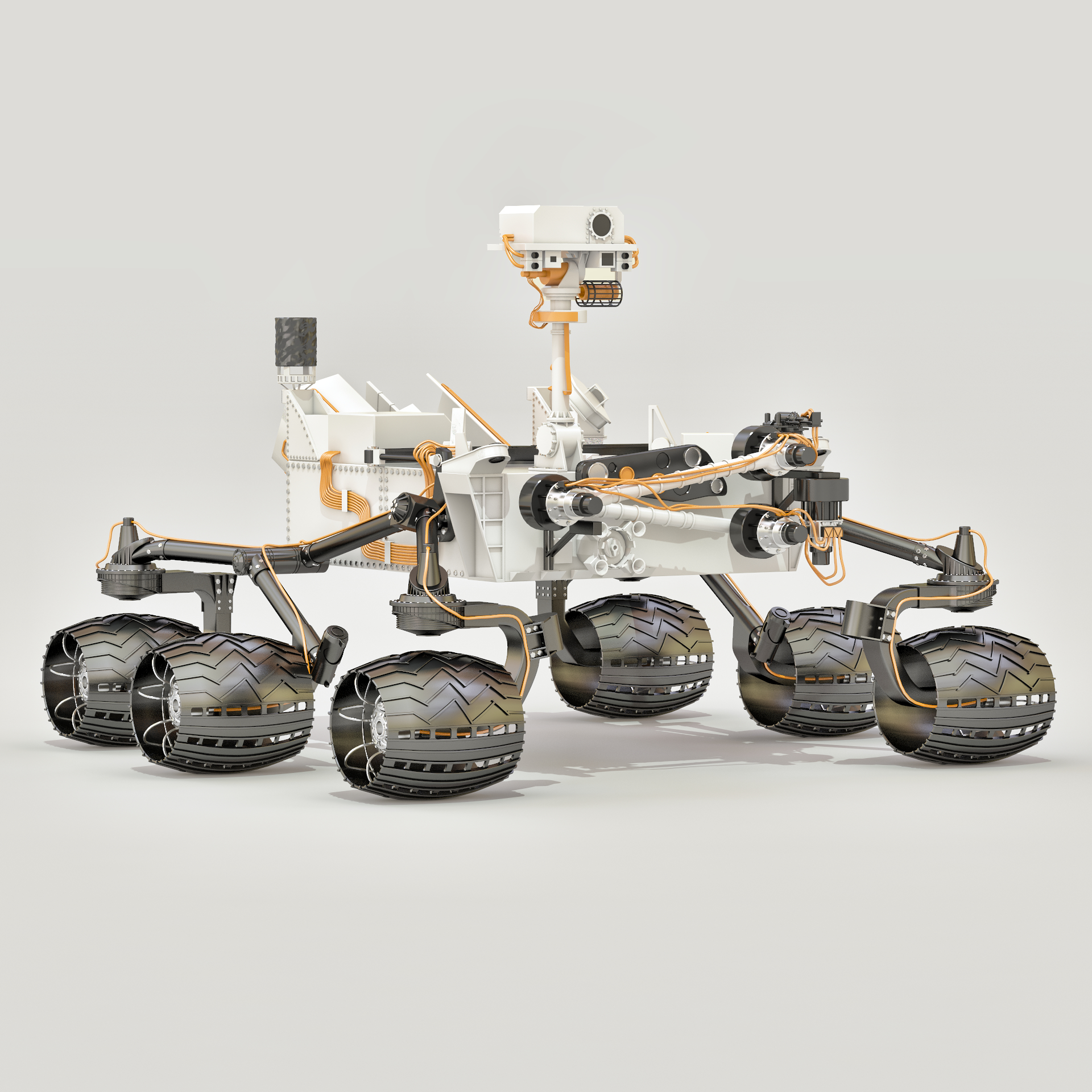 nasa mars rover curiosity 3d model