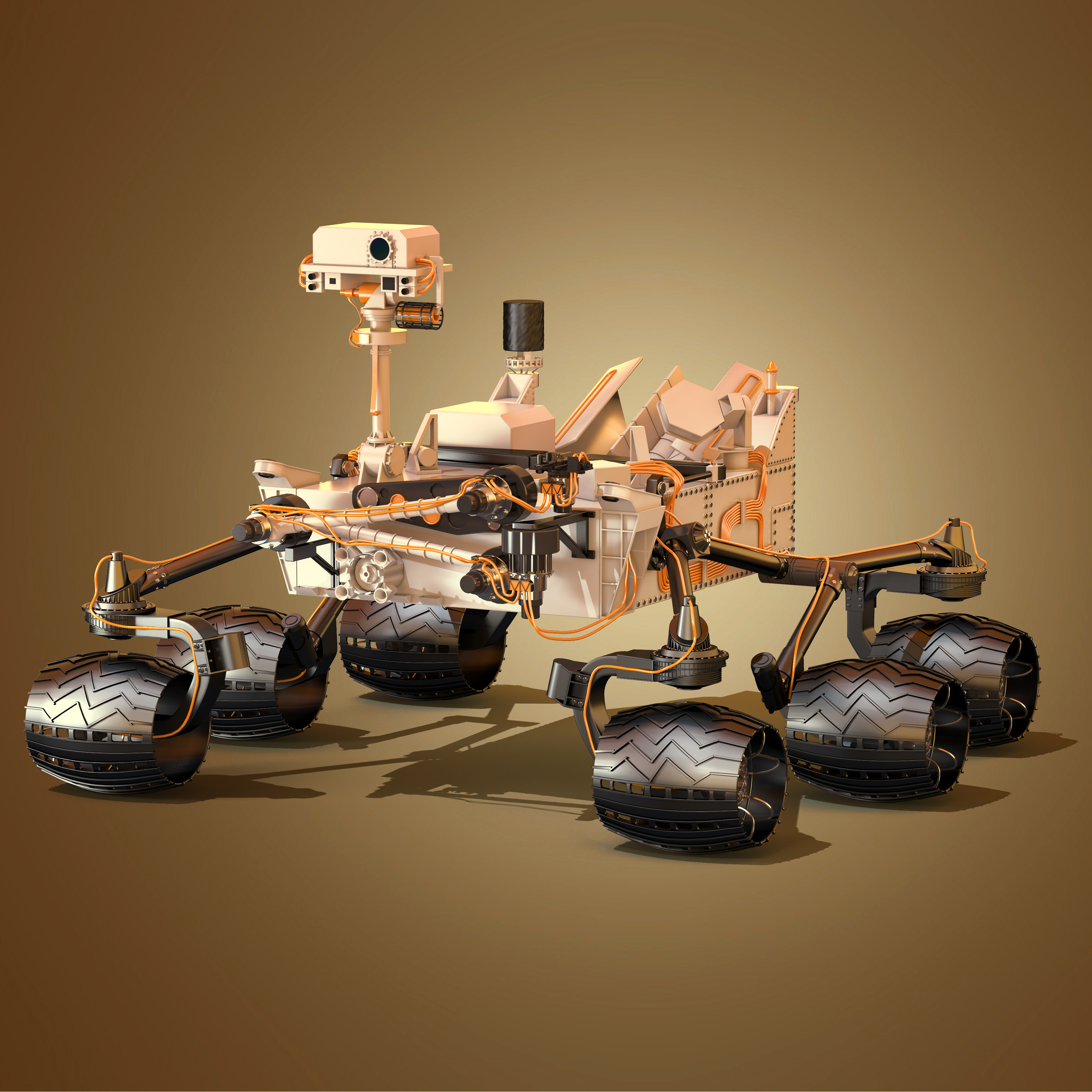 nasa mars rover curiosity 3d model