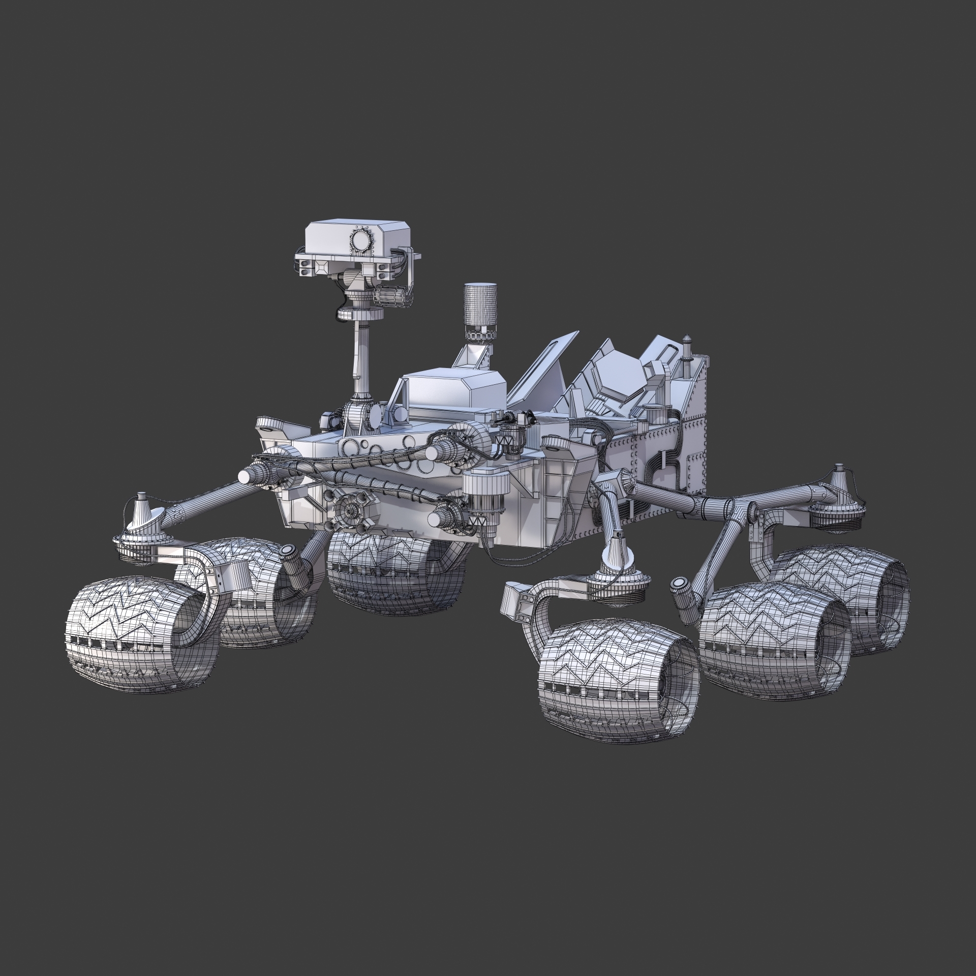 nasa mars rover curiosity 3d model